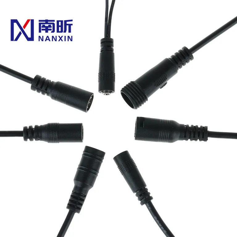 کابل DC سفارشی تولید مستقیم کارخانه 12v dc5.5 3.5 کانکتور نری و مادگی، کابل برق دوربین مداربسته