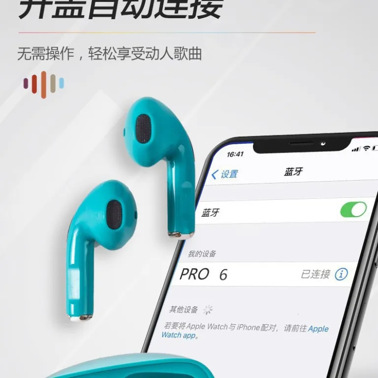هدفون بلوتوث بی‌سیم توگوشی با عمر باتری طولانی مخصوص ورزش TWS Pro6 عرضه ویژه برون‌مرزی
