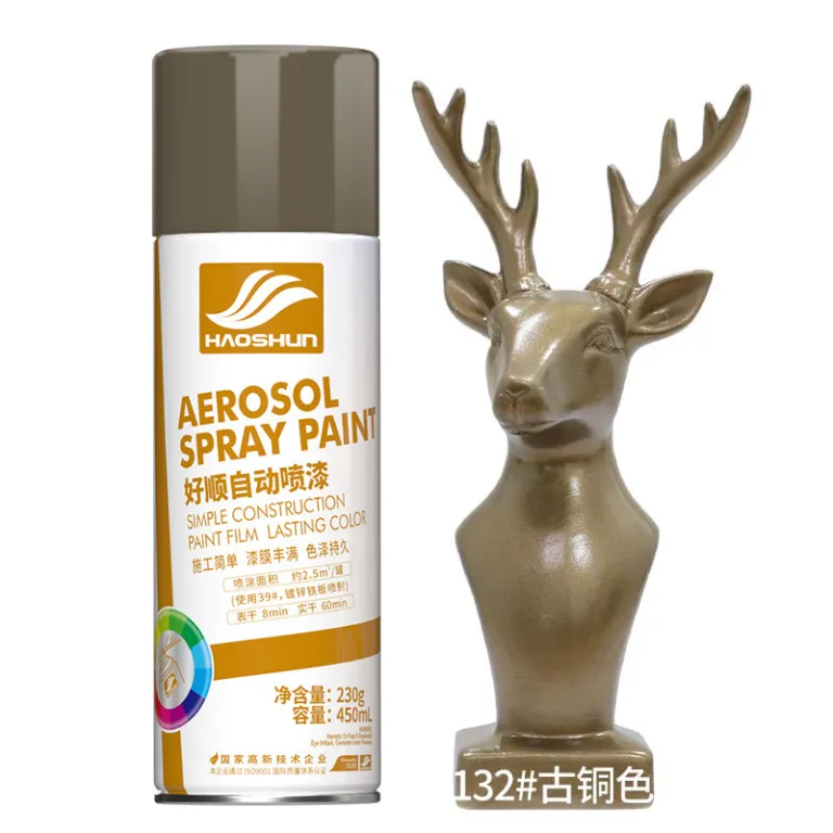 اسپری رنگ 450ml هاوشون ضدزنگ فلز در رنگ‌های مشکی سفید قرمز برای مصارف خانگی و تغییر رنگ خودرو