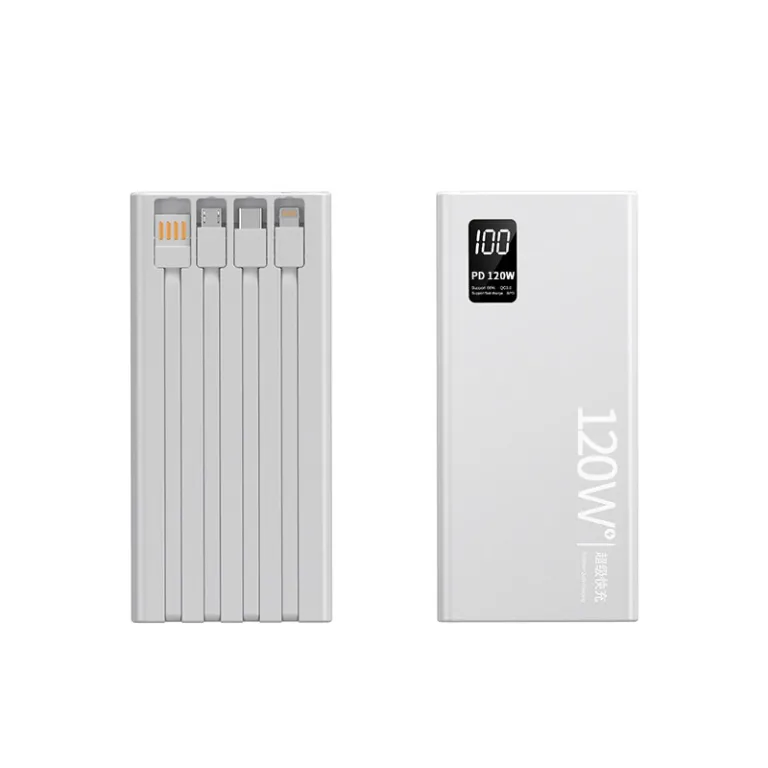 3C دارای گواهی 120W پاوربانک شارژ سریع فوق‌سریع 20000 میلی‌آمپر ظرفیت بالا شارژ سریع دوطرفه پاوربانک قابل حمل