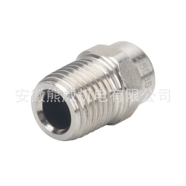 نازل استیل ضدزنگ رزوه‌ای 1/4" با پاشش بادبزنی برای واترجت صنعتی