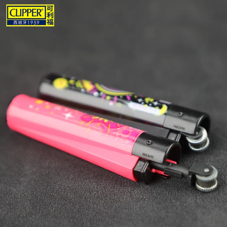 فندک یکبارمصرف کوچک Clipper با سنگ چخماق و چرخدنده، قابل شارژ