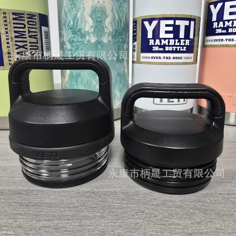 304 قمقمه استیل ضدزنگ YETI با دو درب و دسته، ظرفیت بالا، مناسب فضای باز و قابل حمل 36oz
