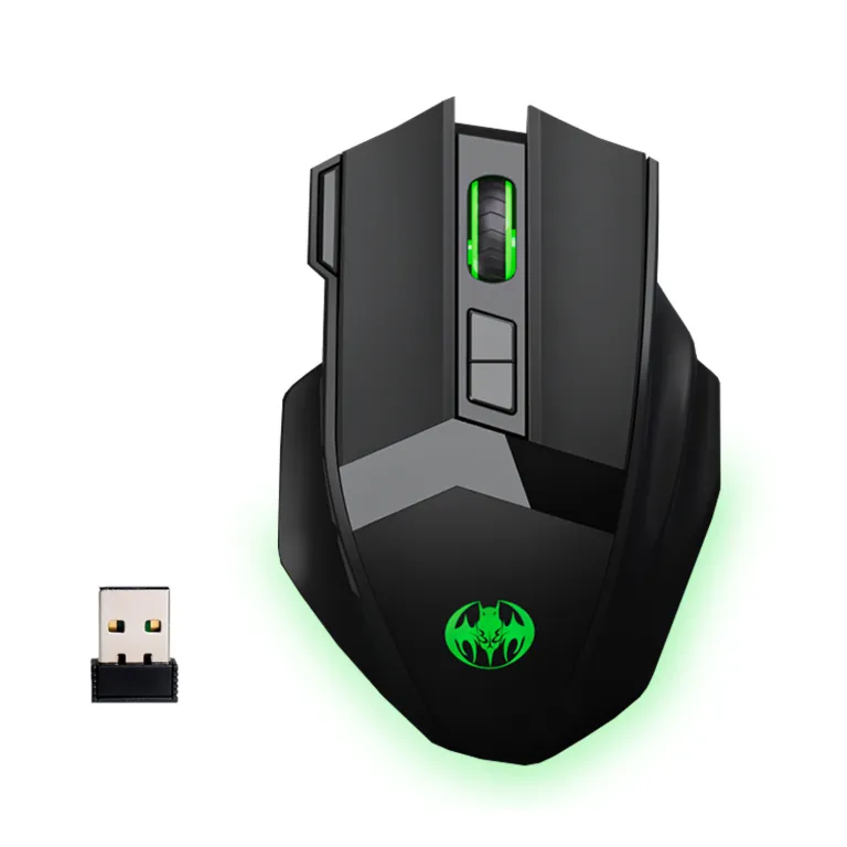 ماوس گیمینگ بی‌سیم بلوتوثی بی‌صدا با شارژ بی‌سیم 10 کلید و نور RGB 4800DPI