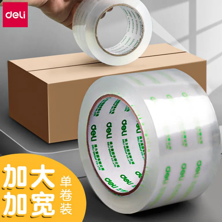 چسب نواری دلی عمده 100m انبار تجارت الکترونیک بسته‌بندی ارسال سریع بستن درب بسیار شفاف 45mm چسب نواری پهن سایز بزرگ 60mm