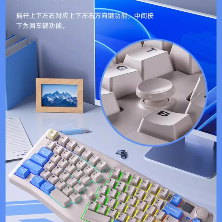کیبورد مکانیکی آلیس LEOBOG A75 با قابلیت تعویض گرم، RGB، سفارشی‌سازی شده برای بازی و کارهای اداری و تبلت، ساختار TOP