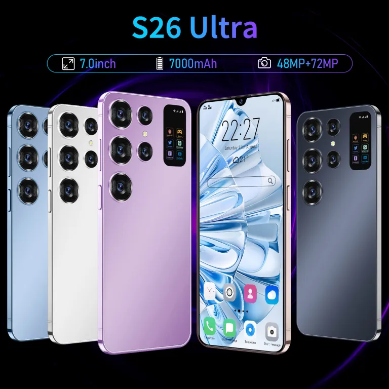 گوشی هوشمند جدید برون‌مرزی S26 Ultra 5G 7.3 اینچ صفحه‌نمایش بزرگ 16+1TB حافظه تولیدکننده اصلی عمده‌فروشی