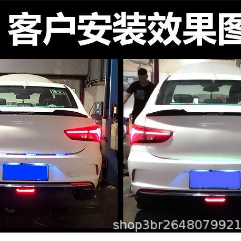 دیفیوزر سپر عقب یونیورسال خودرو با چراغ، اسپویلر کوسه‌ای با چراغ LED