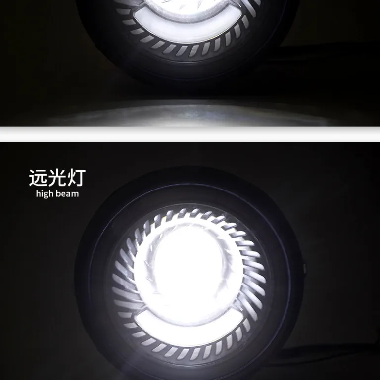 چراغ جلو موتورسیکلت طرح رترو با الگوی مارپیچ و پایه نگهدارنده مخصوص صادرات 6.5LED
