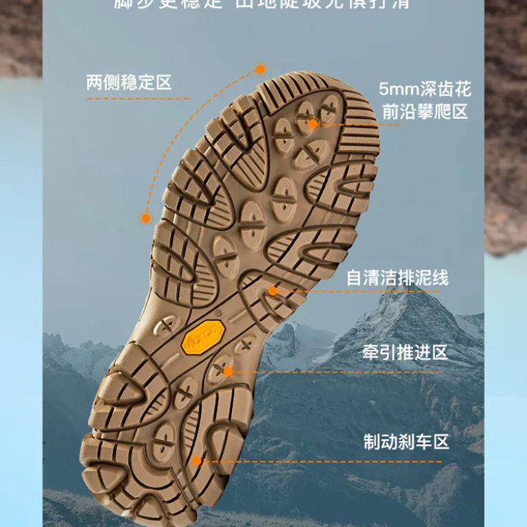 کفش پیاده‌روی ضدآب MERRELL MOAB 3 SYN GTX کوهنوردی با زیره عاج‌دار و مقاوم مدل پاییزه