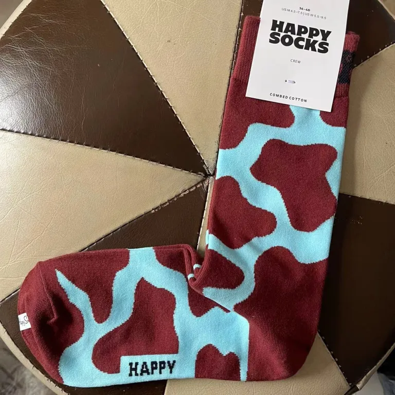 جوراب زنانه رنگارنگ HappySocks طرح کارتونی بامزه مدل اینستاگرامی نیمه‌ساقه بیرونی خیابانی