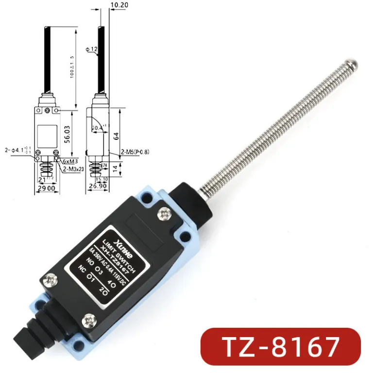 ME-8108 کلید محدودکننده خودبازگشت میکروسوئیچ تماسی محدودکننده TZ-8101 کلید مسیر