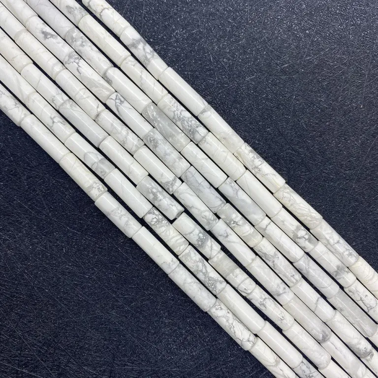 مهره استوانه‌ای مالاکیت طبیعی با سوراخ مستقیم 4x13mm، لاجورد و کوارتز صورتی برای ساخت زیورآلات DIY