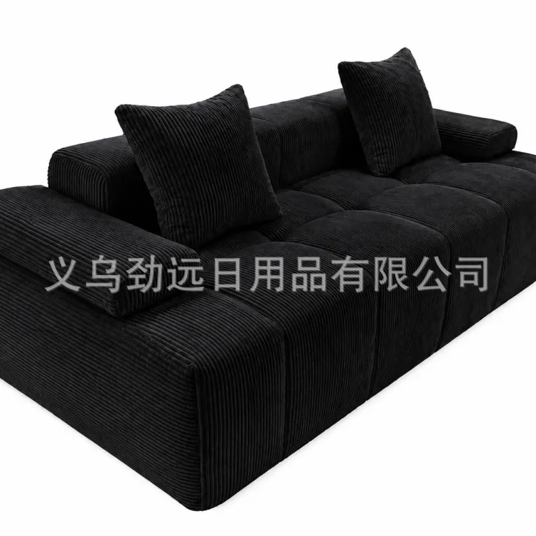 مبل راحتی یکپارچه بدون اسکلت با اسفنج پرتراکم و روکش کرک‌دار، فشرده‌سازی خلأ برای صادرات، مناسب فضاهای کوچک