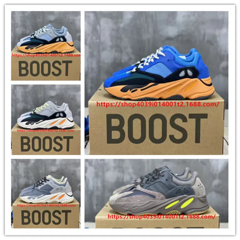 کفش اصل پوتیان یزی originalsboost700v2 مردانه و زنانه 700v3 کفش پدری ساق کوتاه مشکی