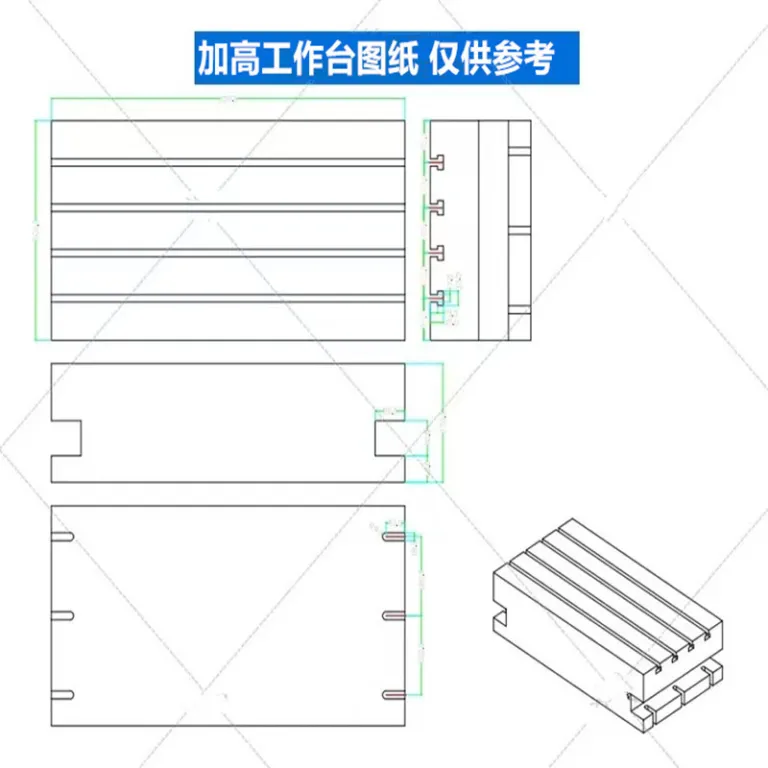 میز کار ماشینابزار چدنی با شیار T، طراحی و تولید پلتفرم کمکی CNC با دقت بالا
