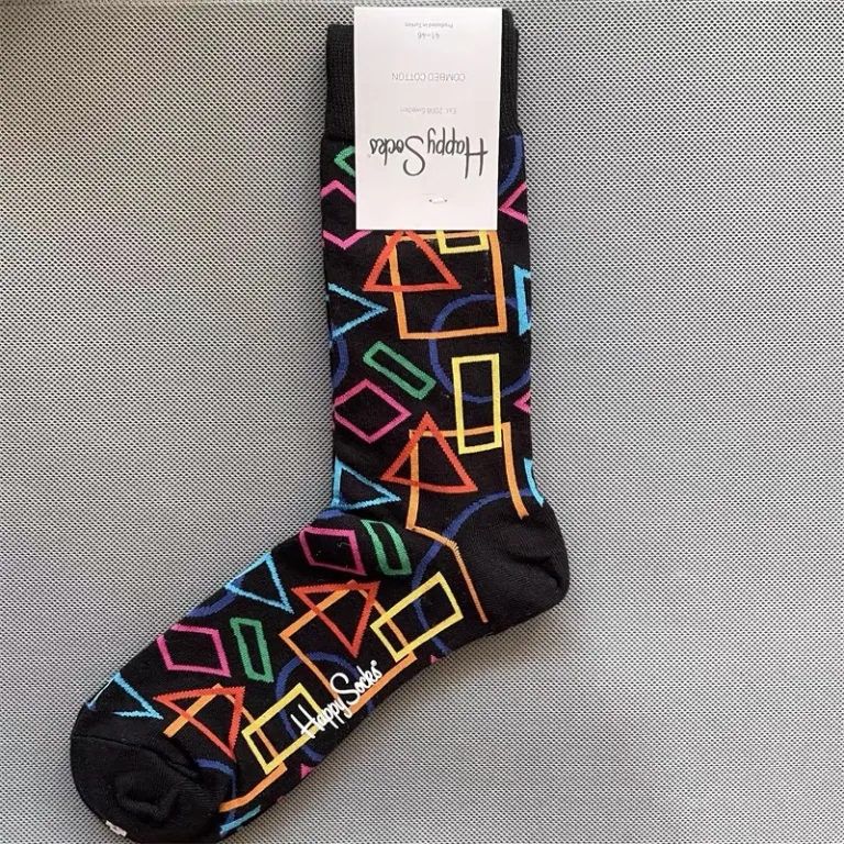 جوراب رنگی HappySocks مردانه طرح کارتونی فانتزی اینستاگرامی ساق‌متوسط بیرونی خیابانی