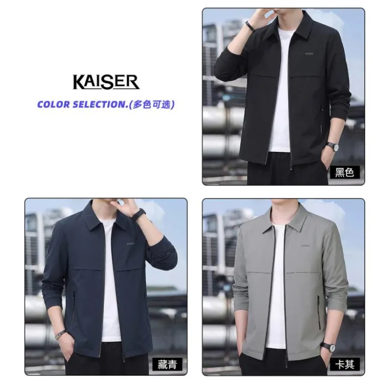 کاپشن اداری یقه‌برگردان Caesar مردانه، مدل جدید بهاره و پاییزه، کاپشن رسمی و نیمه‌رسمی ساده