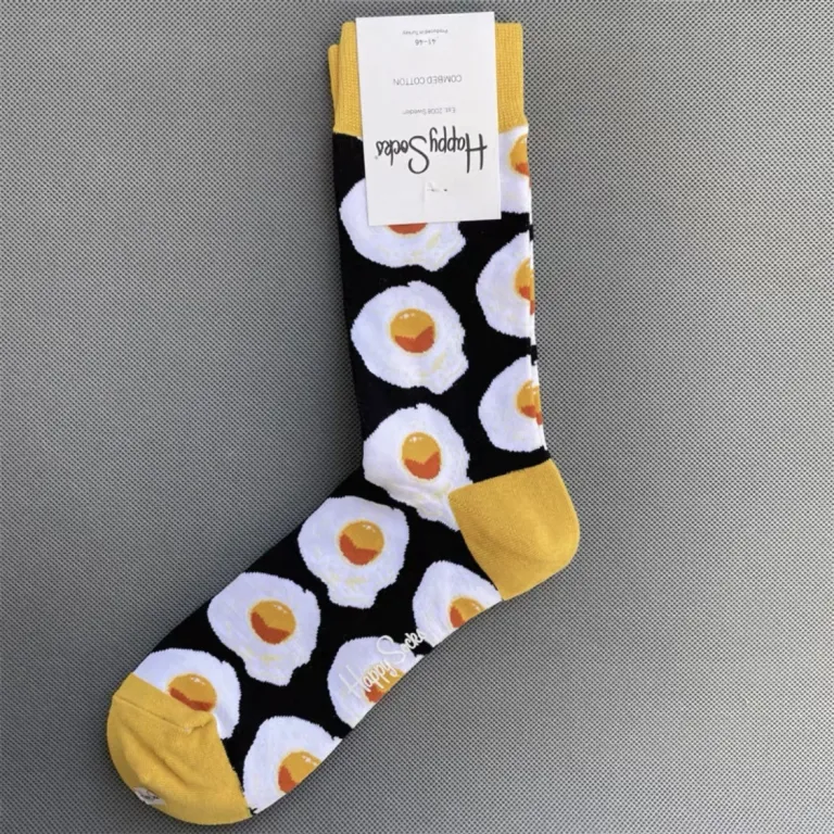 جوراب رنگی HappySocks مردانه طرح کارتونی فانتزی اینستاگرامی ساق‌متوسط بیرونی خیابانی
