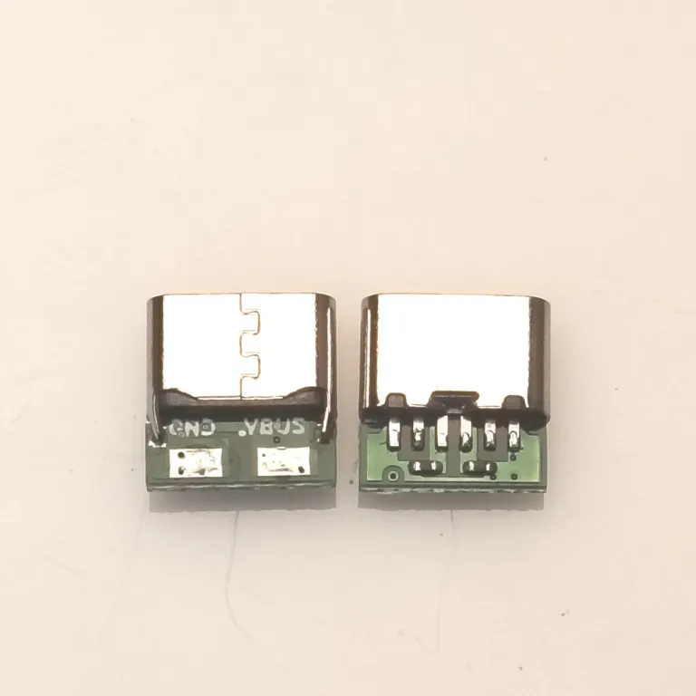 TYPE C 6/16pin مادربورد دوگانه 5.1kΩ مقاومت پایین‌کش 2/4/6 پد لحیم‌کاری 10.0mm