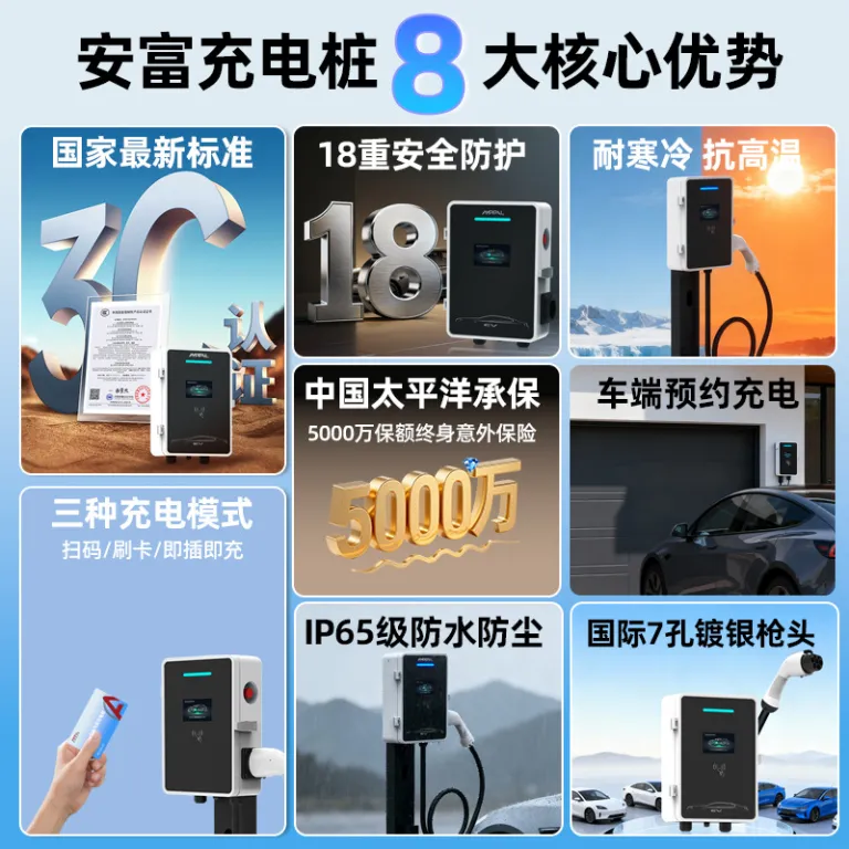 3C دارای گواهینامه 7kW شارژر AC خانگی خودروی برقی انرژی نو شارژر آهسته 220V32A تجاری