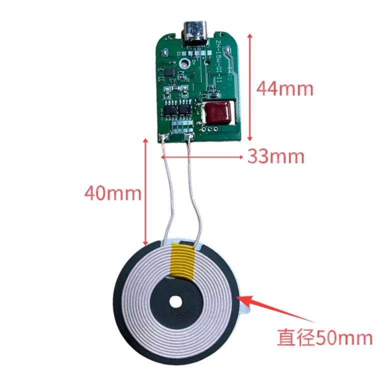15W ماژول فرستنده شارژ بی‌سیم پرقدرت با شارژ سریع، برد مدار PCB، پد ماوس، طرح عمومی Qi مخصوص تولیدکننده