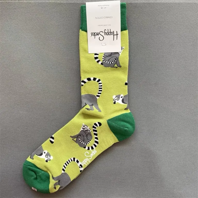 جوراب رنگی HappySocks مردانه طرح کارتونی فانتزی اینستاگرامی ساق‌متوسط بیرونی خیابانی