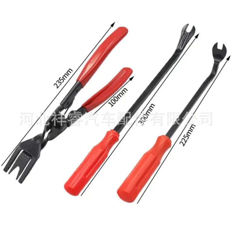 مجموعه 3 عددی انبر گیره خودرو و ابزار جداکننده بست، ابزار پرچ‌کن برای تزئینات داخلی خودرو
