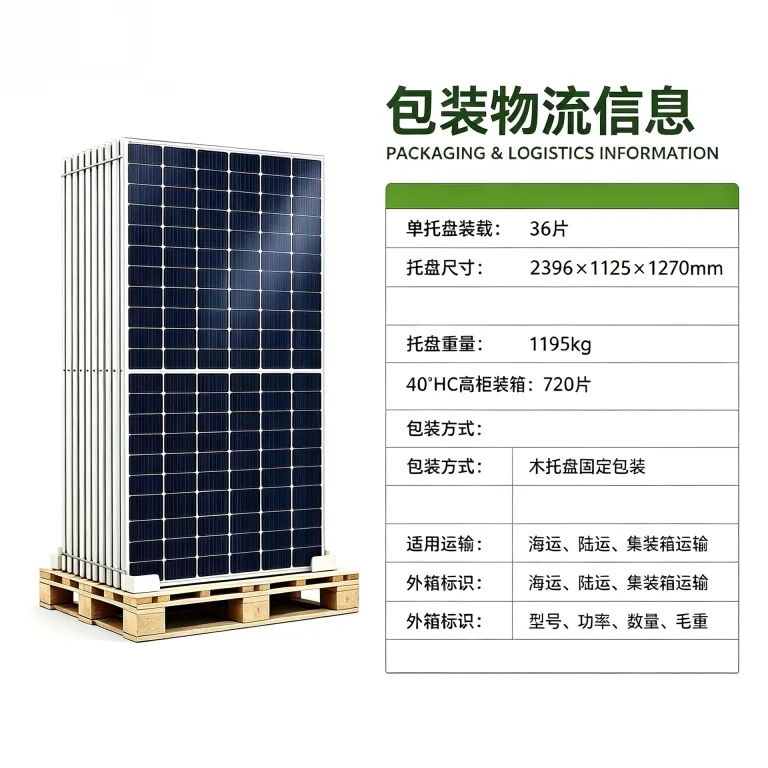 پنل خورشیدی دوطرفه مونوکریستال کارخانه‌ای 600W-620wTOPCon برای مصارف خانگی