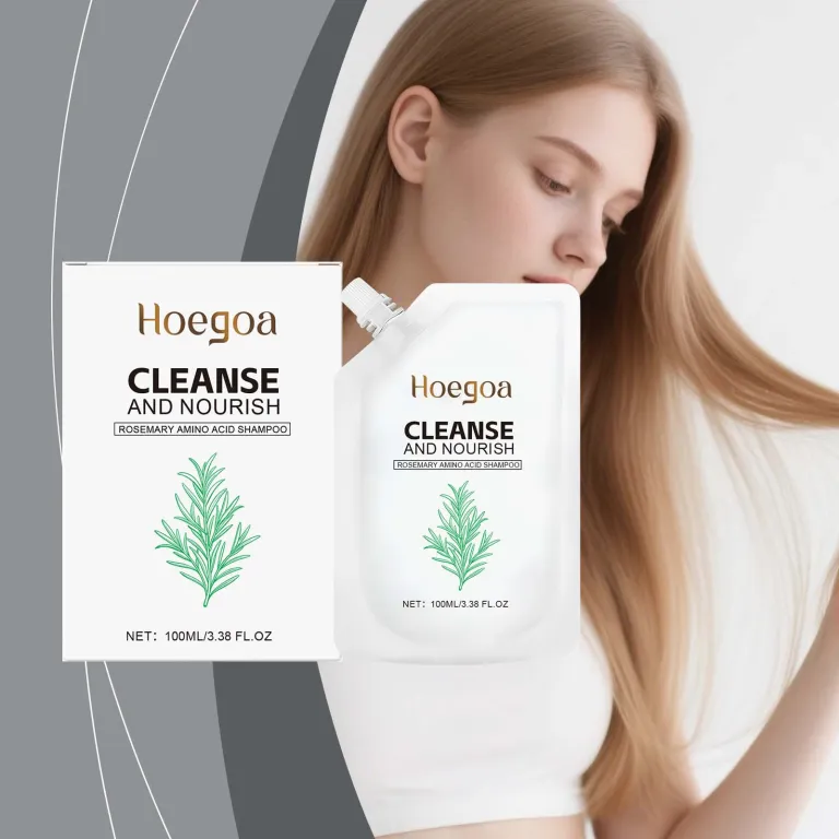 شامپو مراقبتی رزماری HOEGOA پاک‌کننده ملایم و شاداب‌کننده، نرم‌کننده و درخشان‌کننده مو، شامپو مراقبت روزانه