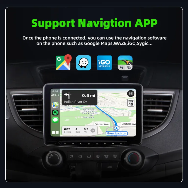 آداپتور دوکاره بی‌سیم CarPlay و Android Auto جعبه اتصال خودرو به سیستم اصلی