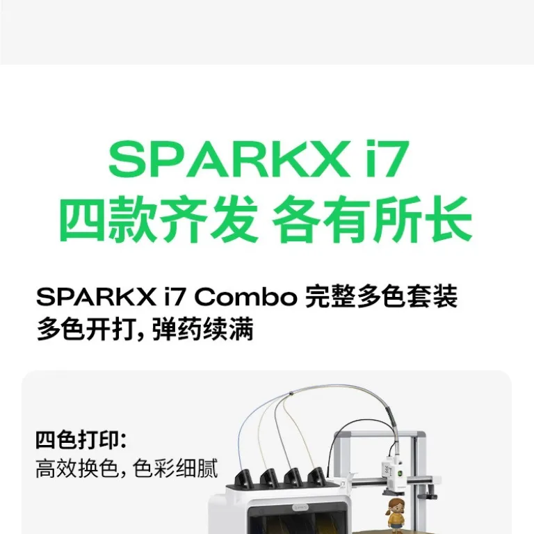 پرینتر سه‌بعدی مبتدی i7 AI 3D از برند Creality مدل SPARKX i7 هدیه کودک و والدین