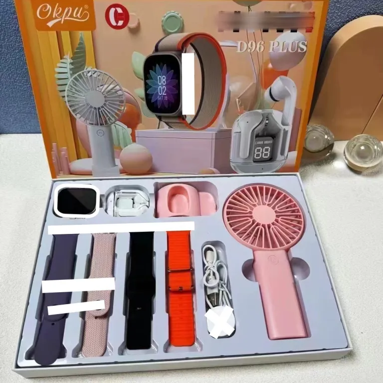D96plus ساعت هوشمند مردانه چندکاره با سنجش ضربان قلب و باتری بادوام، مناسب بانوان، دارای فن Smart Watch
