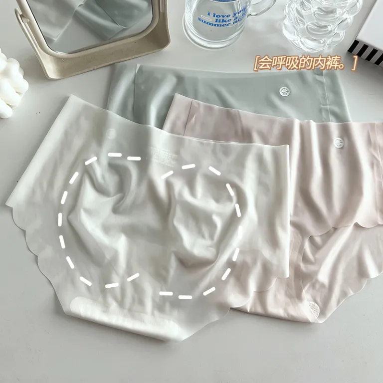 شورت زنانه ابریشمی یخی فرمدهنده باسن، بدون درز، لخت و تنفسپذیر، فاق نخی آنتیباکتریال، بالا کشیده