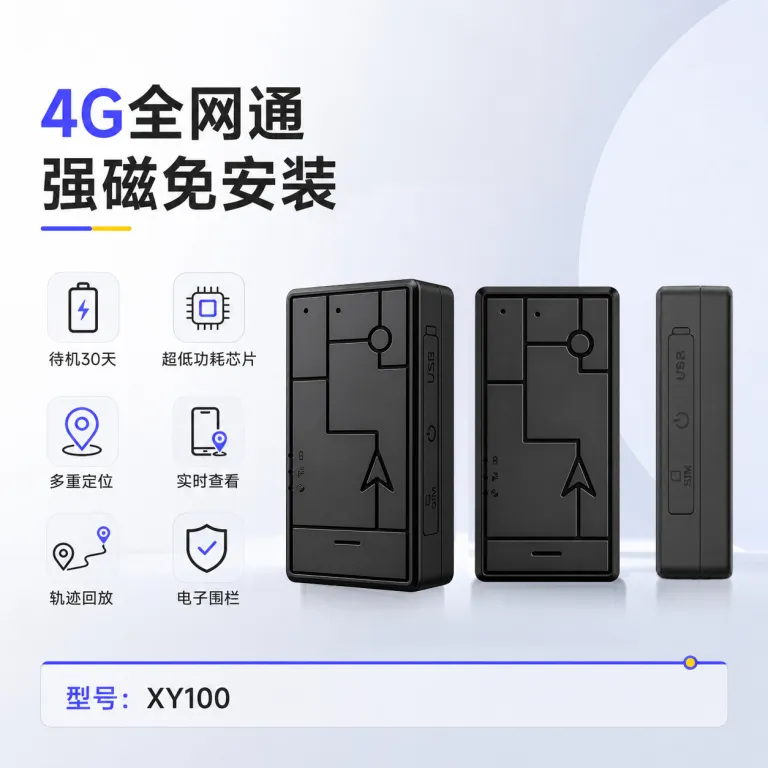 ردیاب GPS بی‌سیم خودرو 4G با آهنربای قوی، باتری فوق‌العاده طولانی، ضدسرقت برای اجاره خودرو، ردیابی ماهواره‌ای BeiDou