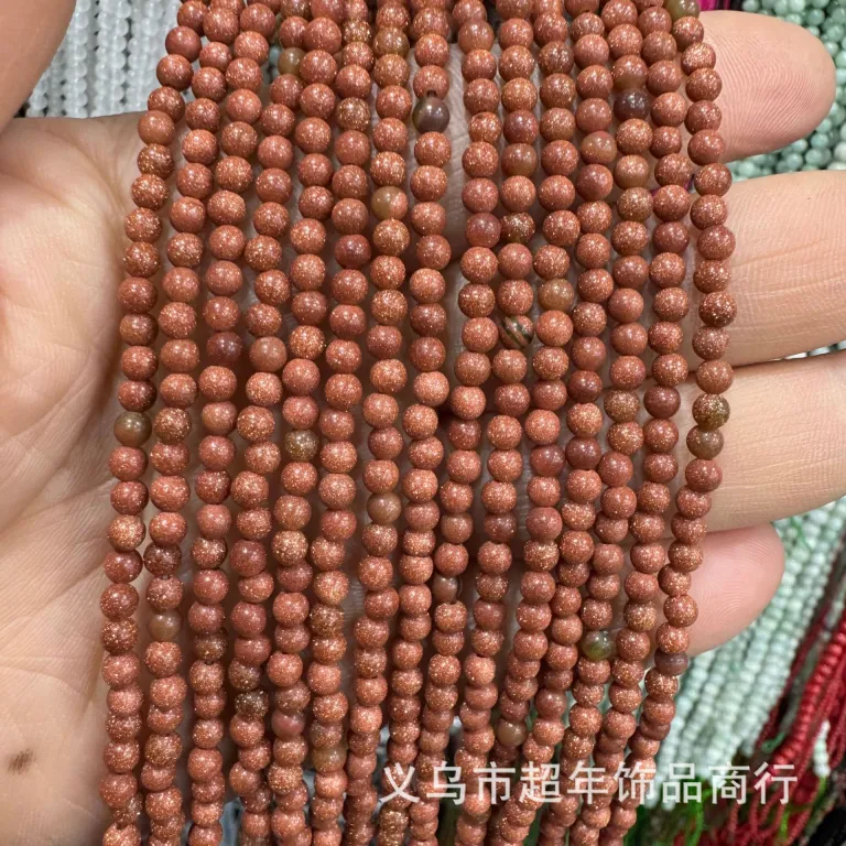 2mm3mm4mm مهره‌های گرد کوچک سنگ طبیعی، لوازم جانبی زیورآلات، آمیتیست، آونتورین سبز، تورمالین، مهره‌های DIY عمده