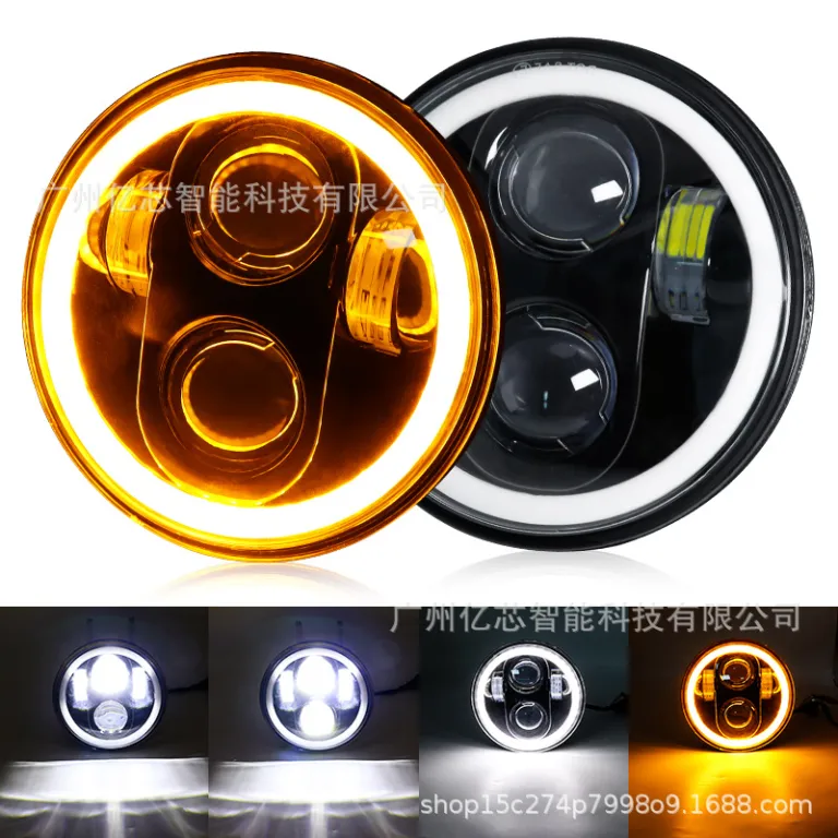 چراغ جلو LED گرد 4 مهره‌ای 60W برای جیپ رانگلر 5.75 اینچی آفرود و موتورسیکلت