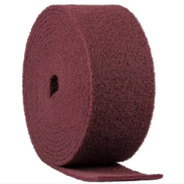 اسکاچ صنعتی ساینده قرمز 7447 سبز 8698 پارچه نظافتی نایلونی لایه‌بردار زنگ‌زدا رول قرمز 6 متر
