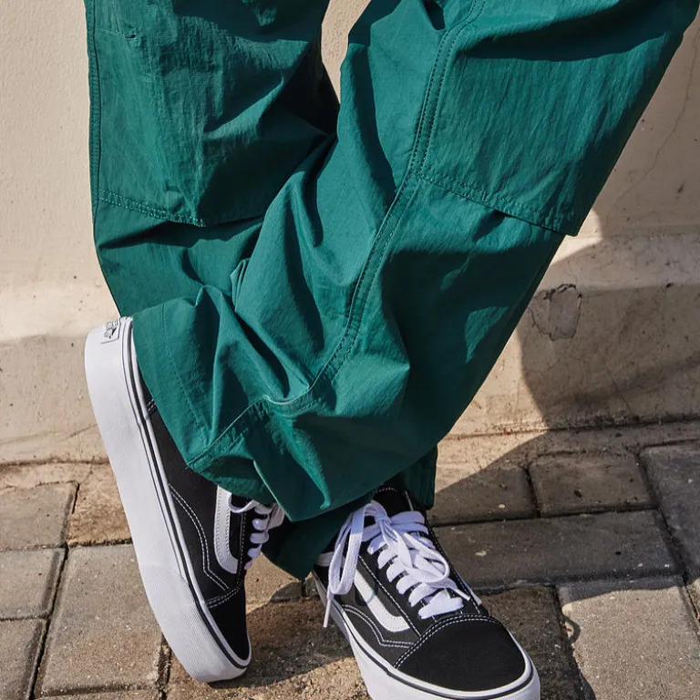 کفش اسکیت زنانه و مردانه VANS Old Skool Platform مشکی با کفی ضخیم
