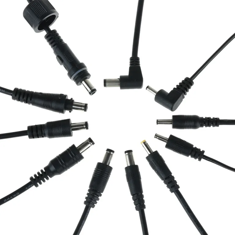 کابل DC سفارشی تولید مستقیم کارخانه 12v dc5.5 3.5 کانکتور نری و مادگی، کابل برق دوربین مداربسته