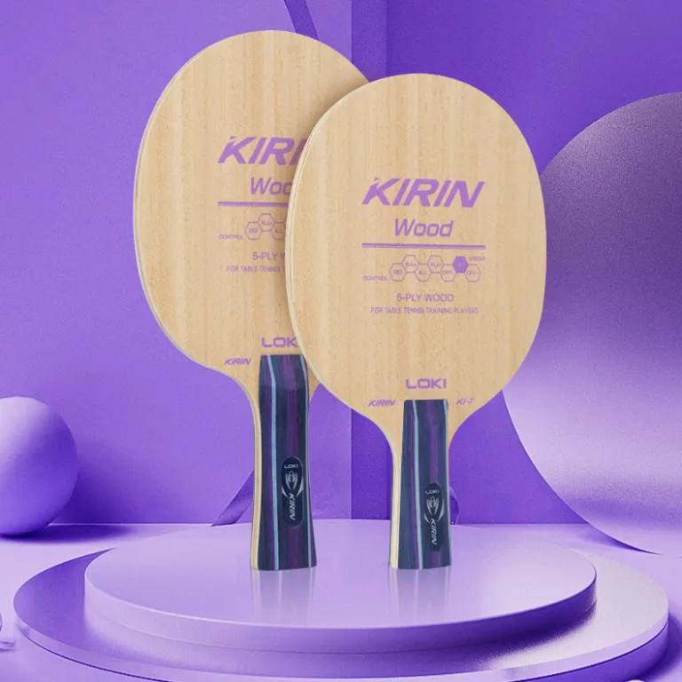 راکت تنیس روی میز LOKI مدل KIRIN کیرین پایه چوبی خالص چند لایه 5 مناسب تمرین مبتدی K1-T
