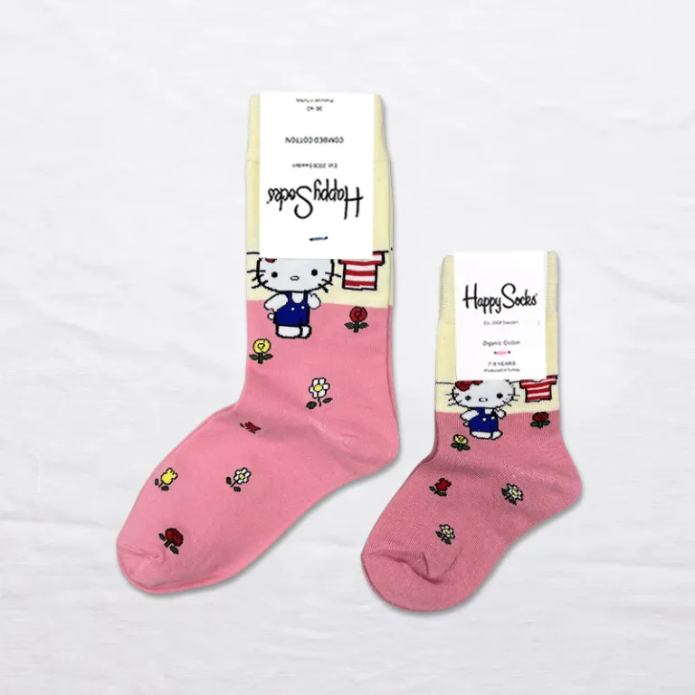 جوراب بچگانه HappySocks طرح کارتونی ساق متوسط مدل هایپی مناسب دختر و پسر برای استفاده بیرون از منزل طرح بامزه عمده و خانوادگی