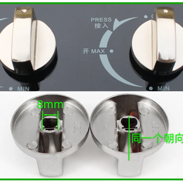 دسته اجاق گاز آلیاژ روی دکمه فلزی اجاق گاز کلید احتراق باکیفیت عمده‌فروشی کارخانه قطعات اجاق گاز