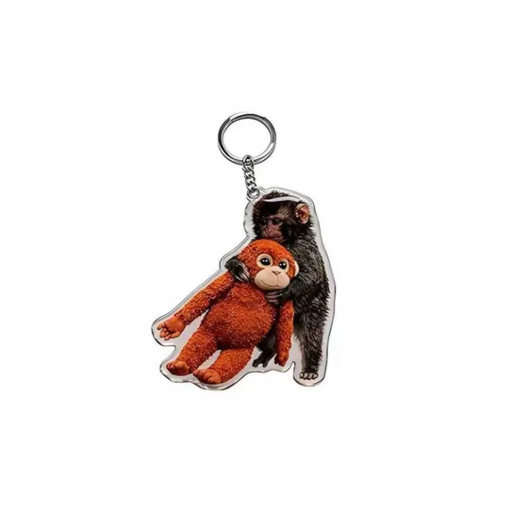 آویز اکریلیک تخت Protect Punch The Monkey طرح اورانگوتان قرمز، محصول جدید صادراتی 2D