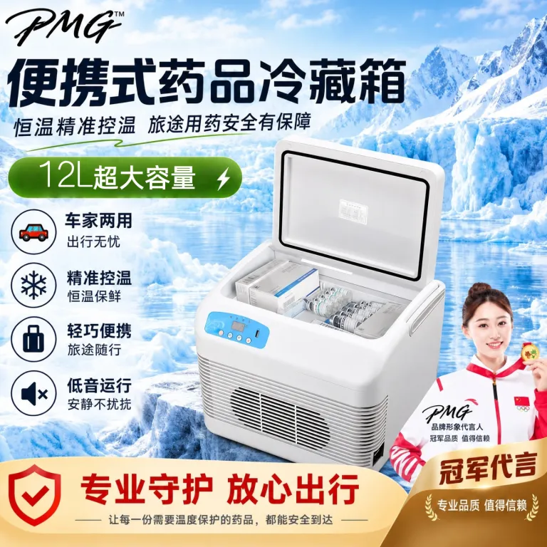 یخچال خودرویی کوچک PMG، جعبه سردکننده دارو، یخچال نگهداری انسولین، یخچال کوچک هورمون رشد، جعبه سردکننده 2-8 درجه سانتی‌گراد
