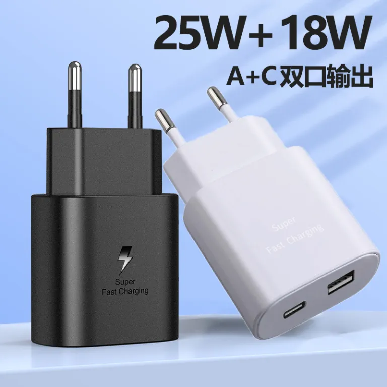 شارژر سریع استاندارد اروپایی با پورت A+C مناسب سامسونگ S24 note20/S21 PD25W شارژر