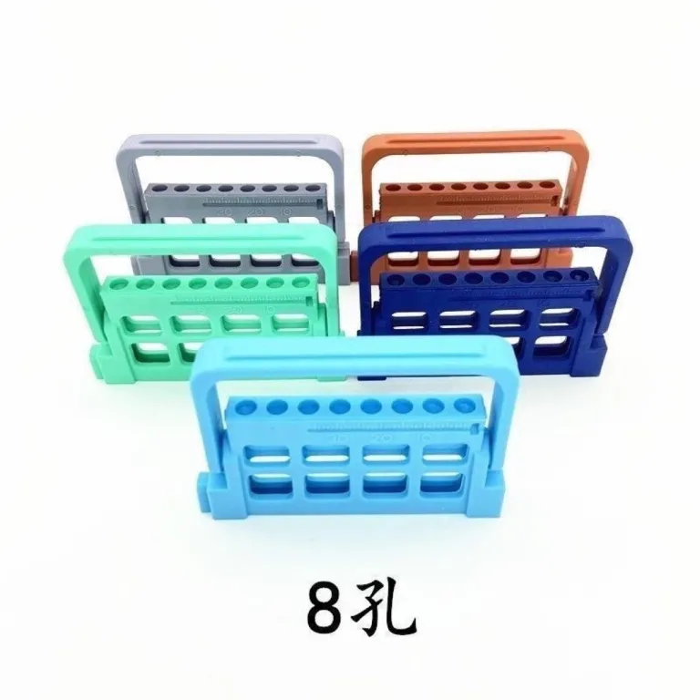 فایل روتاری دندانپزشکی 8 سوراخ 16 پایه نگهدارنده فایل با مخروط بزرگ، پایه پلاستیکی برای سوزنهای گشادکننده، قابل استریل در دمای بالا