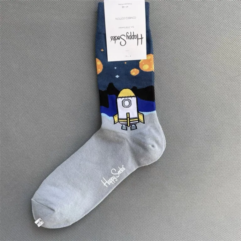 جوراب رنگی HappySocks مردانه طرح کارتونی فانتزی اینستاگرامی ساق‌متوسط بیرونی خیابانی