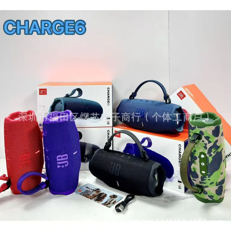 بلندگوی بلوتوثی نسل ششم Shockwave با کیفیت صدای بالا، ضدآب، قابل حمل و بی‌سیم مناسب فضای باز CHARGE6 JB.l