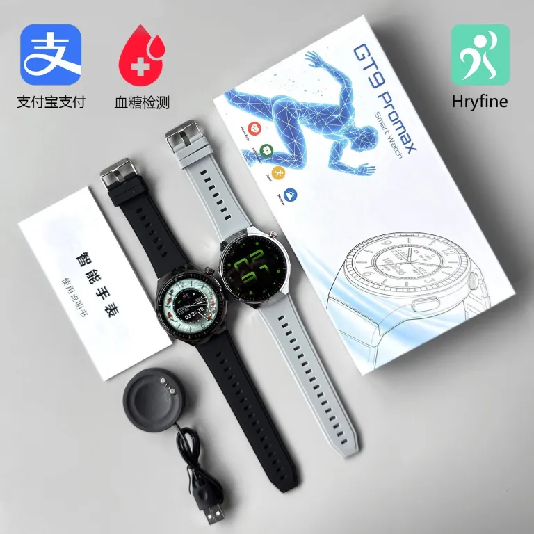 ساعت هوشمند Huaqiangbei Watch4 Pro با صفحه گرد، پشتیبانی از Alipay، NFC، تماس بلوتوثی و چندکاره ورزشی